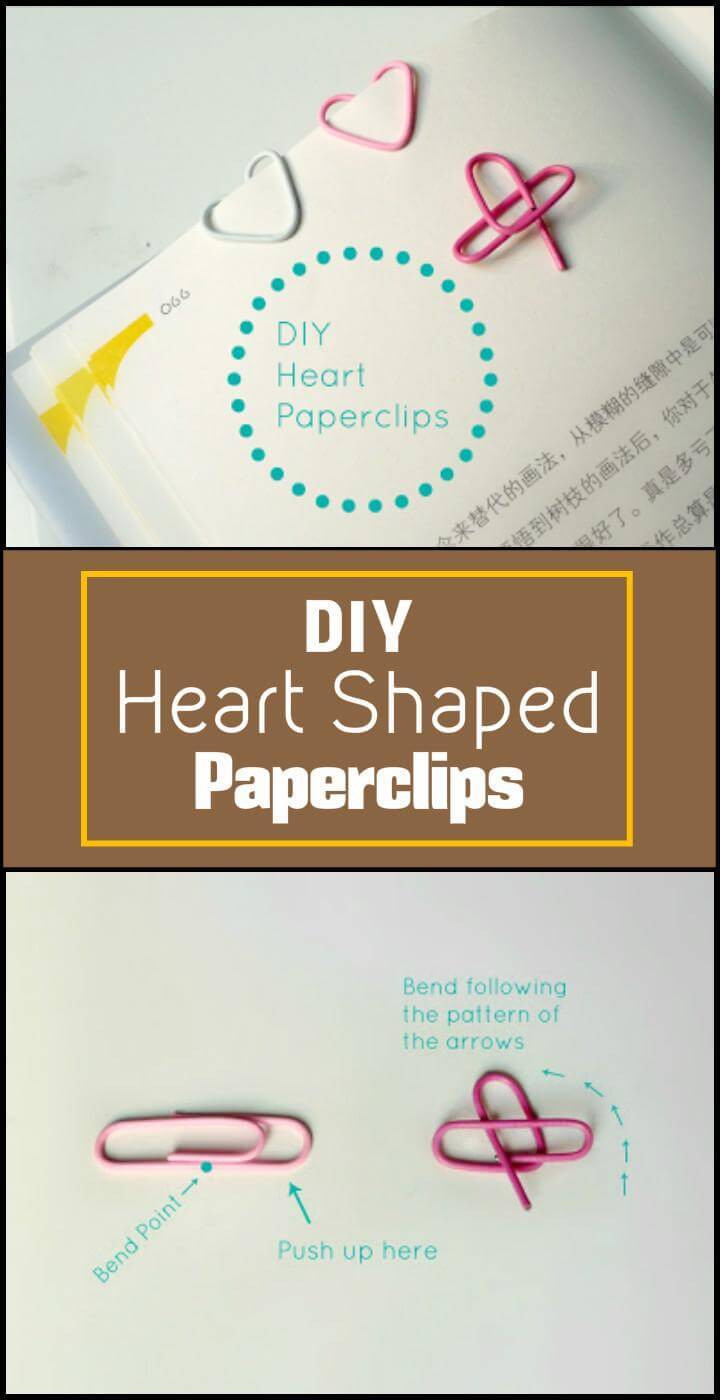 handmade heart shaped paperclips